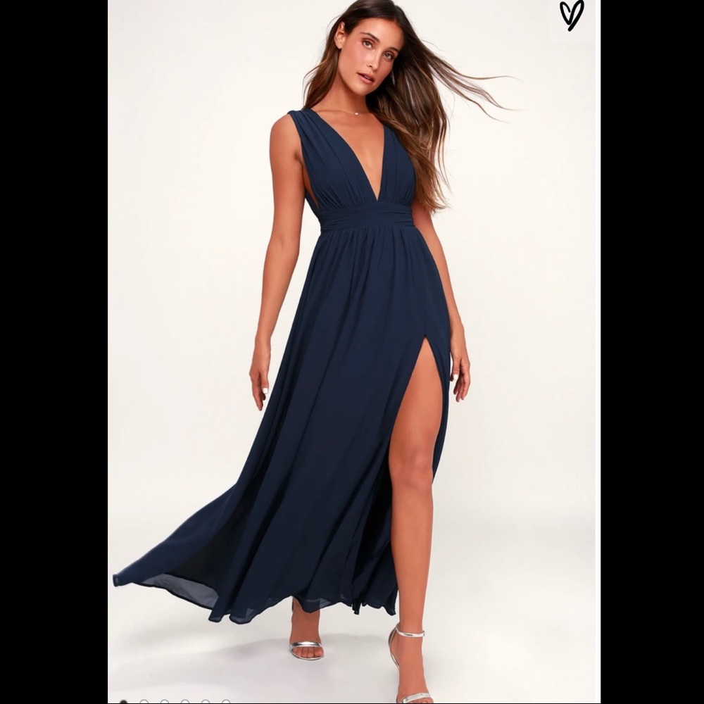 Heavenly Hues Navy Blue Maxi Dress
